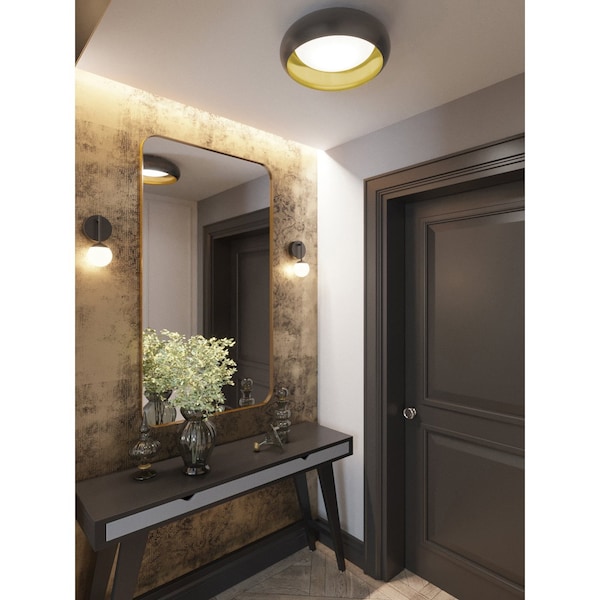 Kayce 19'' LED Flush Mount  - Black Finish